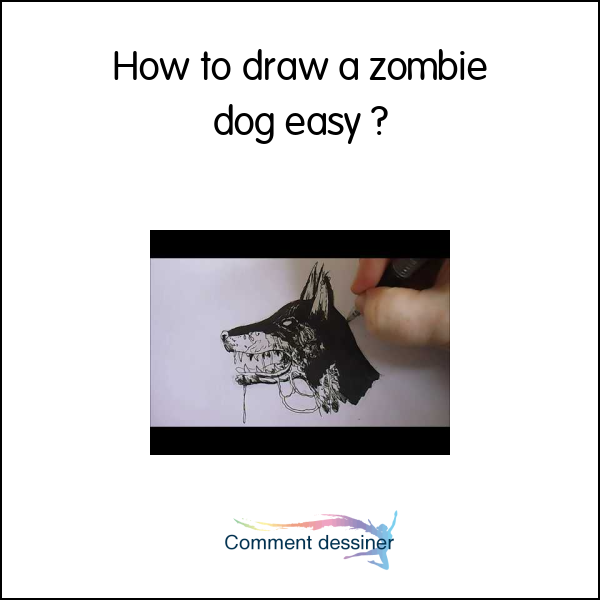 How to draw a zombie dog easy